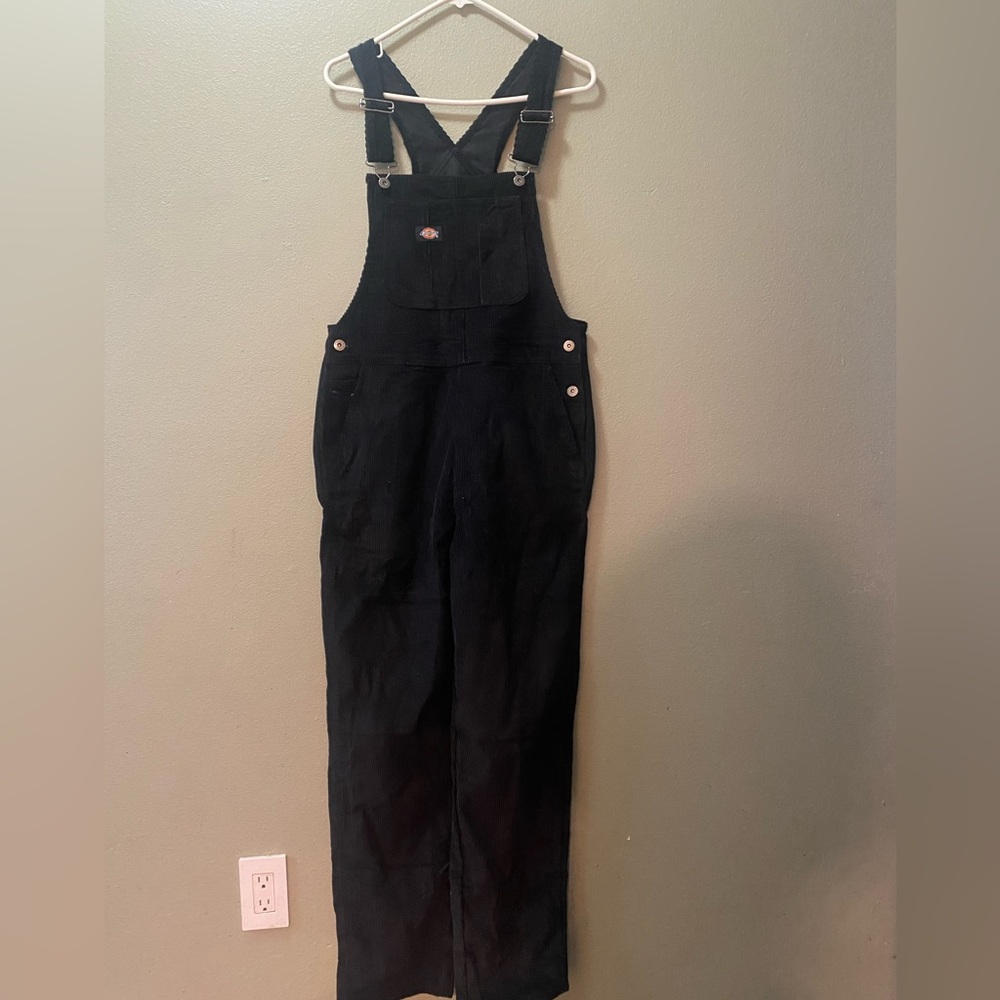 Corduroy black overalls